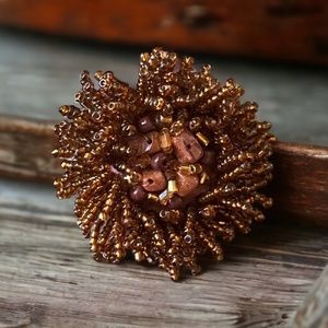 💖 Beautiful Beaded/Sunstone-Inspired Ring 💖